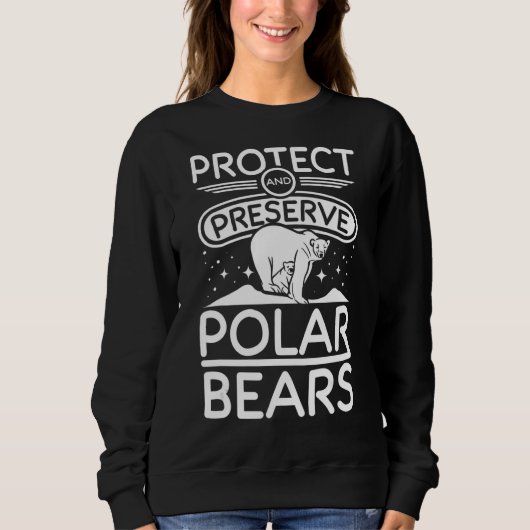 Schutz und Erhaltung der Eisbären Sweatshirt (Vorderseite)