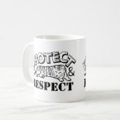 Schutz und Respekt vor Wildtieren Tiger Kaffeetasse (Vorderseite Links)