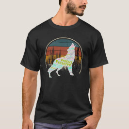 Schutz und Schutz des abstrakten NP-Wolfs T-Shirt