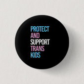 Schutz und Unterstützung von Trans Kids Button (Vorderseite)