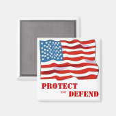 Schutz und Verteidigung Magnet (Vorderseite/Rückseite)