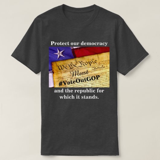 Schutz unserer Demokratie und der Republik T-Shirt (Design vorne)
