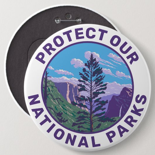 Schutz unserer nationalen Parkunterstützung Button (Vorne & Hinten)