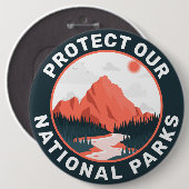 Schutz unserer nationalen Parkunterstützung Button (Vorne & Hinten)
