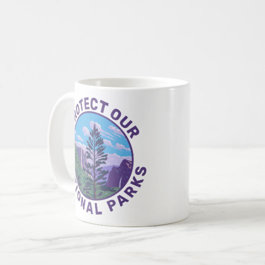 Schutz unserer nationalen Parkunterstützung Kaffeetasse (Vorderseite Links)