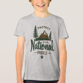 Schutz unserer Nationalparks - Naturaktivisten Tri-Blend Shirt (Vorderseite)
