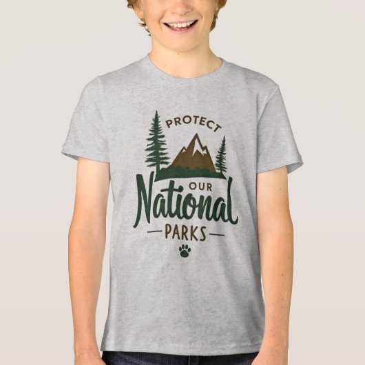 Schutz unserer Nationalparks - Naturaktivisten Tri-Blend Shirt (Vorderseite)