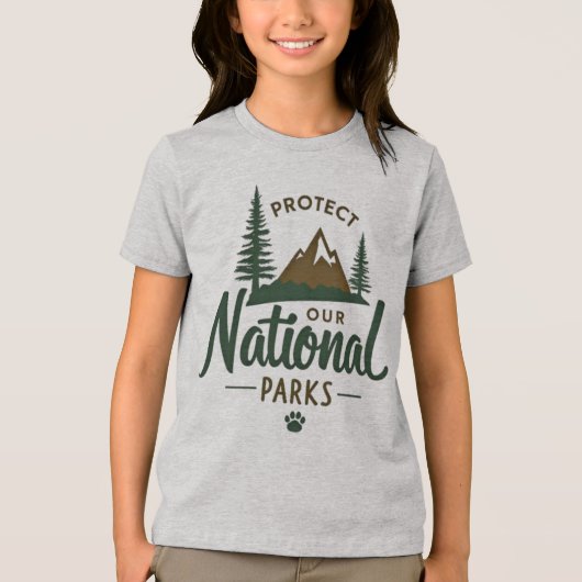 Schutz unserer Nationalparks - Naturaktivisten Tri-Blend Shirt (Vorderseite)