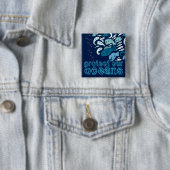 Schutz unserer Ozeane - Blauer Fisch Button (Beispiel)