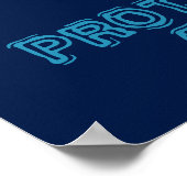 Schutz unserer Ozeane Blauer Fischplakat Poster (Ecke)