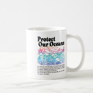 Schutz unserer Ozeane Gerettet Weltmeeres-Tag Kaffeetasse
