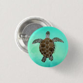 Schutz unserer Ozeane - Meeresschildkröten Button (Vorne & Hinten)