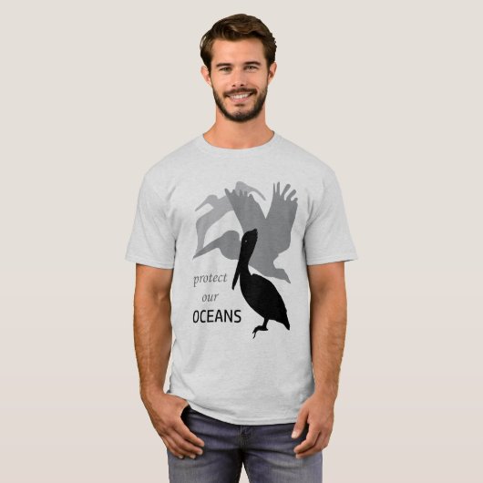 Schutz unserer Ozeane Pelikane Mens T - Shirt (Vorne ganz)