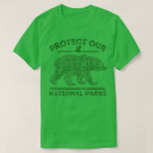 Schutz unserer Parks Nationalpark Bären Wandern Na T-Shirt (Design vorne)