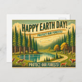 Schutz unserer Wälder Postkarte (Vorne/Hinten)