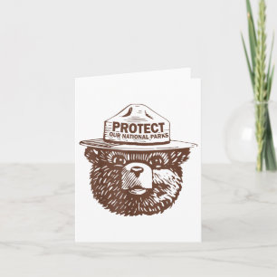Schutz unseres Parks Bear Graphic National Park Fu Karte