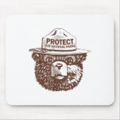 Schutz unseres Parks Bear Graphic National Park Fu Mousepad (Vorne)