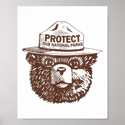 Schutz unseres Parks Bear Graphic National Park Fu Poster (Vorne)