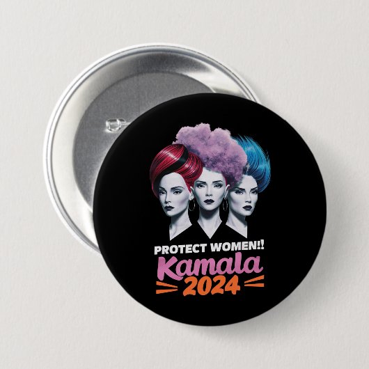 Schutz von Frauen Kamala 2024 Wahl 2024 Button (Vorne & Hinten)