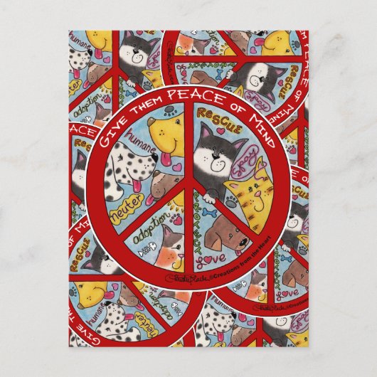 Schutz von friedenssynchrone Tieren Postkarte (Vorderseite)