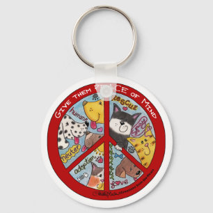 Schutz von friedenssynchrone Tieren Schlüsselanhänger