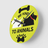 Schutz von Hunden | Hundebesitzer Bowl The Runde Wanduhr (Winkel)