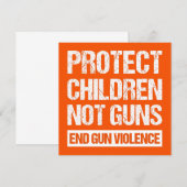 Schutz von Kindern, nicht Waffen - Ende der Gewalt Einladung (Vorne/Hinten)