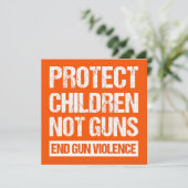 Schutz von Kindern, nicht Waffen - Ende der Gewalt Einladung (Stehend Vorderseite)