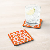 Schutz von Kindern, nicht Waffen - Ende der Gewalt Getränkeuntersetzer (Rechte Seite)