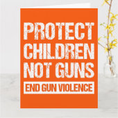 Schutz von Kindern, nicht Waffen - Ende der Gewalt Karte (Gelbe Blume)