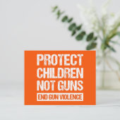 Schutz von Kindern, nicht Waffen - Ende der Gewalt Postkarte (Stehend Vorderseite)