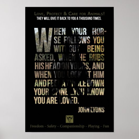 Schutz von Tieren - Poster (Vorne)