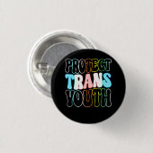 Schutz von Trans-Jugendkindern, die LGBT LGBTQ tra Button (Vorne & Hinten)