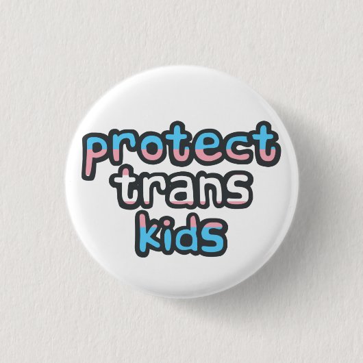 Schutz von Trans Kids - Abzeichen der Transponderf Button (Vorderseite)