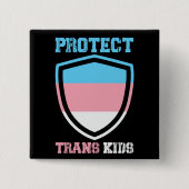 Schutz von Trans Kids Button (Vorderseite)