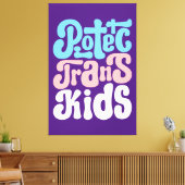 Schutz von Trans Kids Canvas Print Leinwanddruck (Insitu (Wohnzimmer))