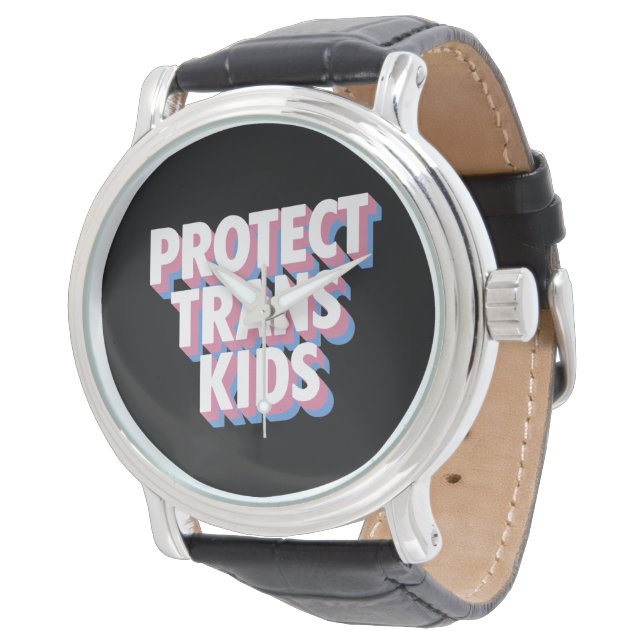 Schutz von Trans Kids LGBTI+ Rights Prith Monatsst Armbanduhr (Schrägansicht)