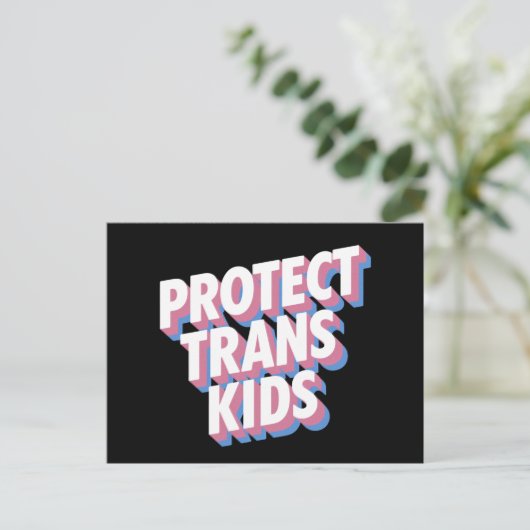 Schutz von Trans Kids LGBTI+ Rights Prith Monatsst Postkarte (Stehend Vorderseite)