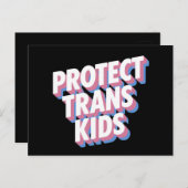 Schutz von Trans Kids LGBTI+ Rights Prith Monatsst Postkarte (Vorne/Hinten)