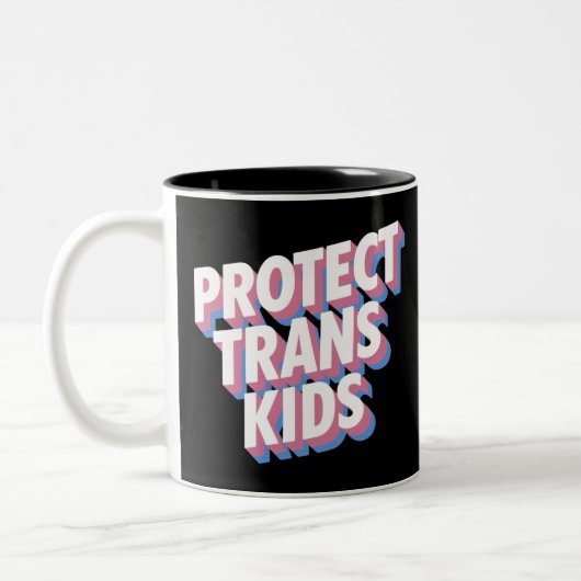Schutz von Trans Kids LGBTI+ Rights Prith Monatsst Zweifarbige Tasse (Links)