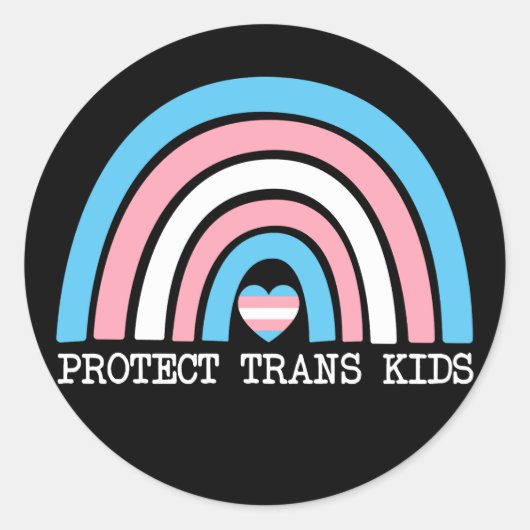 Schutz von Trans Kids Runder Aufkleber (Vorderseite)