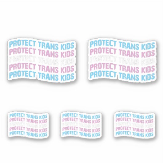 Schutz von Trans Kids - Trans Flag Wave Aufkleber (Vorderseite)