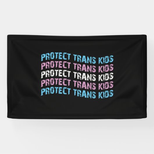 Schutz von Trans Kids - Trans Flag Wave Banner (Horizontal)