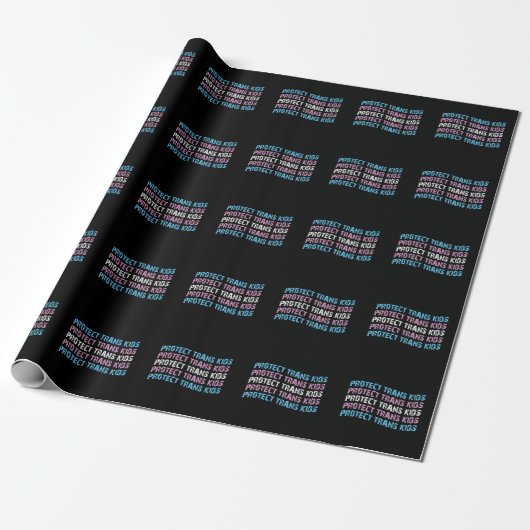 Schutz von Trans Kids - Trans Flag Wave Geschenkpapier (Ungerollt)