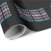 Schutz von Trans Kids - Trans Flag Wave Geschenkpapier (Rolleneckpunkt)