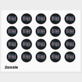 Schutz von Trans Kids - Trans Flag Wave Runder Aufkleber (Blatt)