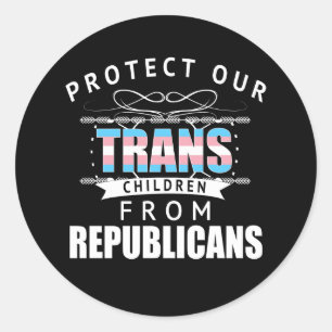Schutz von Trans-Kindern Runder Aufkleber