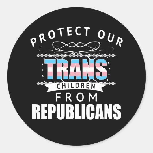 Schutz von Trans-Kindern Runder Aufkleber (Vorderseite)
