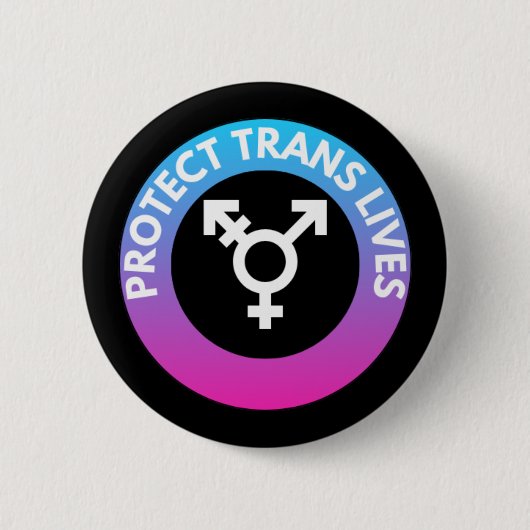 Schutz von Trans Lives Button (Vorderseite)