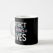 Schutz von Trans Lives Transgender Right Activist  Kaffeetasse (Vorderseite Links)